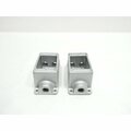 Crouse Hinds CROUSE HINDS FDCC1 CONDULET BOX OF 2 SINGLE GANG IRON 1/2IN CONDUIT OUTLET BODIES AND BOX FDCC1